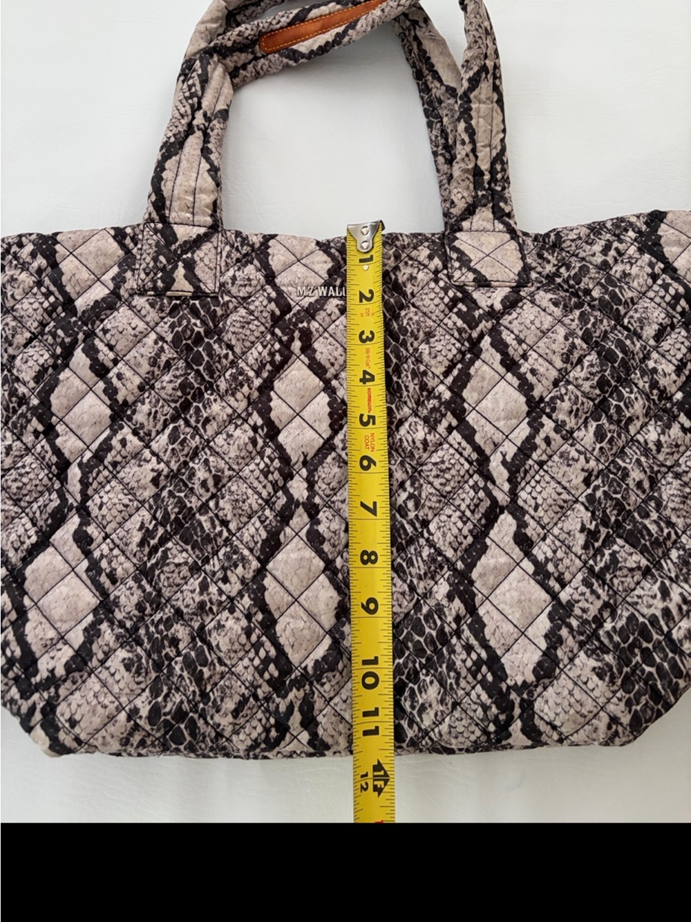 MZ Wallace Metro Tote Animal Print Black Brown Shoulder Bag - Picture 14 of 16
